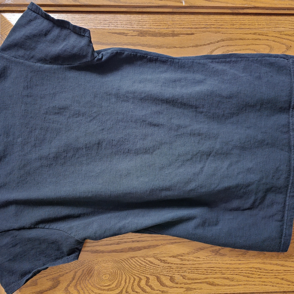 Black T-Shirt with White Graphic Design - Picture 2 of 4